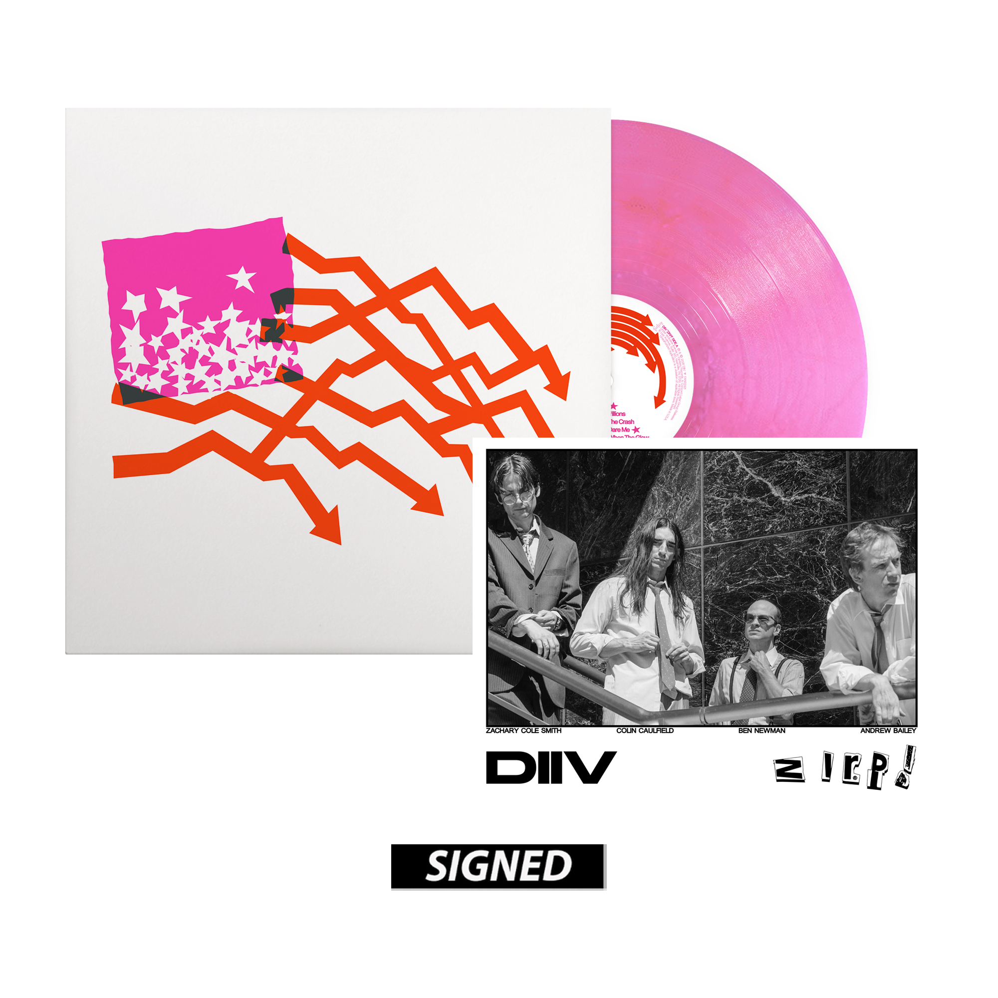 DIIV – ZIRP! - Fluorescent Pink Vinyl + Signed 8x10 Print