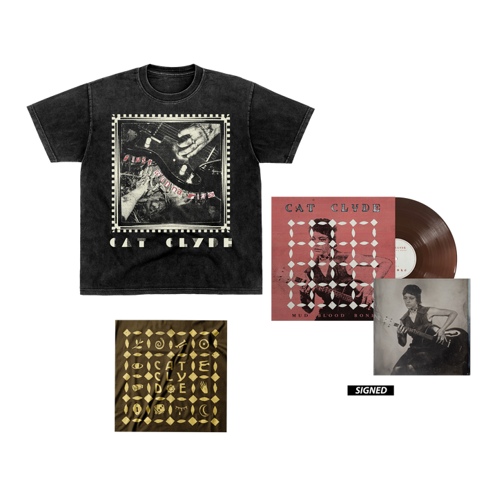 Mud Blood Bone Opaque Brown Vinyl + Signed Print + Tee + Bandana Bundle