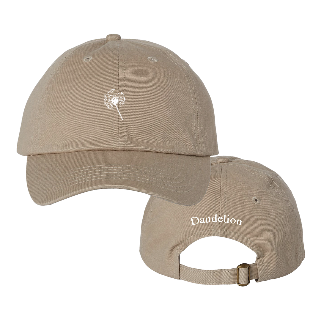 Dandelion Embroidered Dad Hat