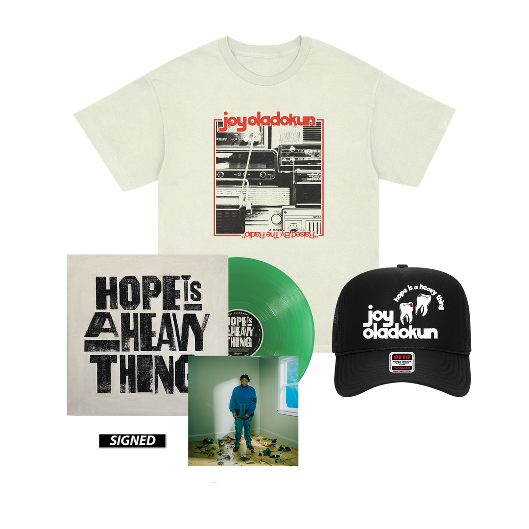 Hope Is A Heavy Thing - Translucent Emerald Vinyl + Signed 12x12 Print + Tee + Trucker Hat - View 1