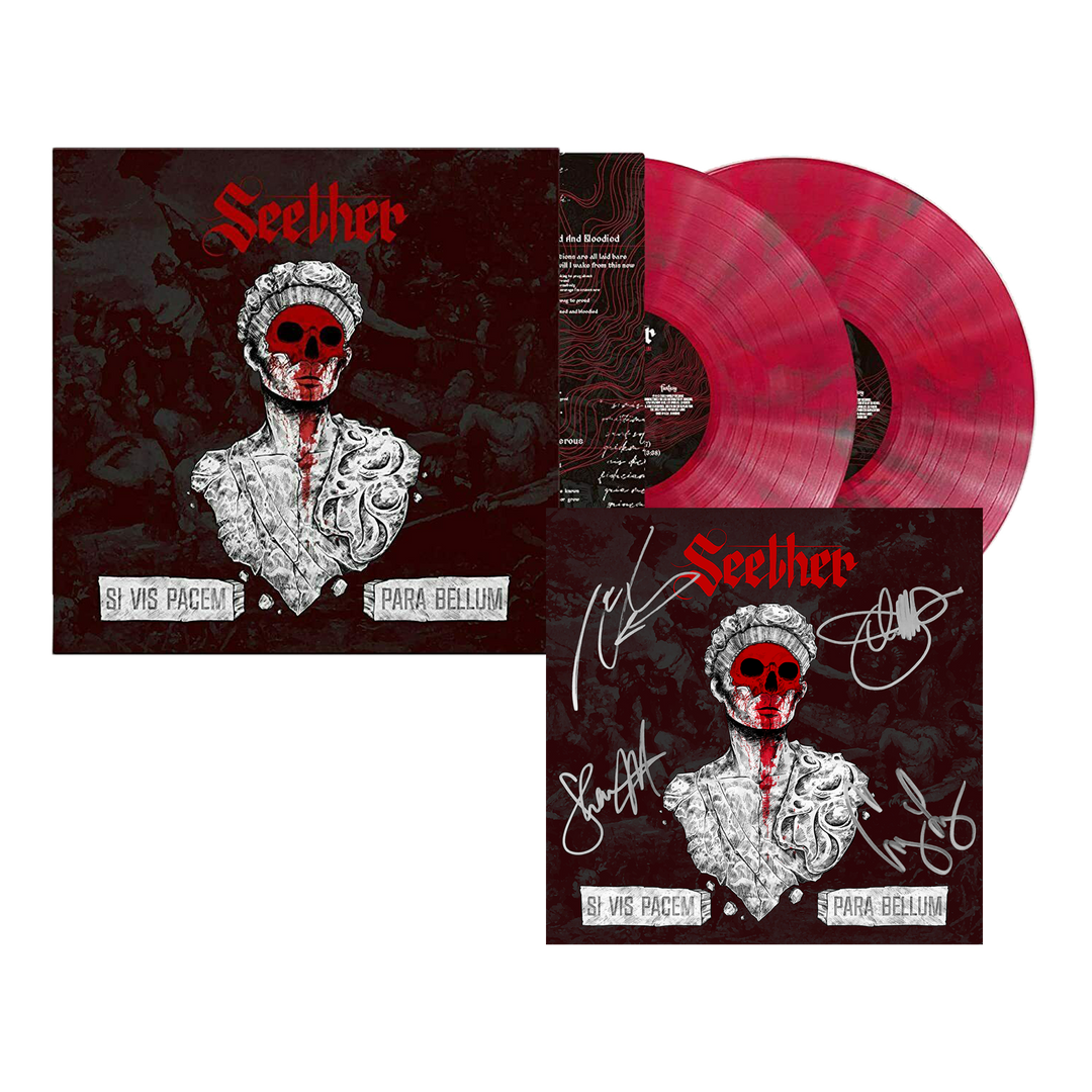 Si Vis Pacem, Para Bellum - Signed Jacket + Red w/ Black Splatter Vinyl 2LP - View 1