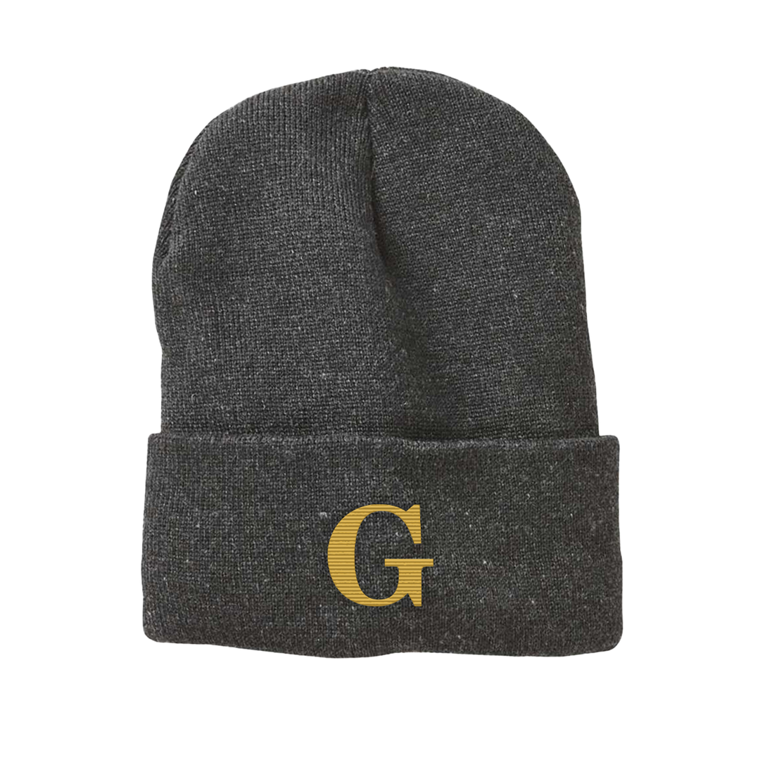 "New Standards" Grey Embroidered "G" Cuffed Beanie