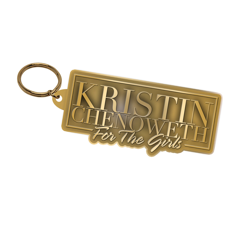 For The Girls Antique Brass Keychain