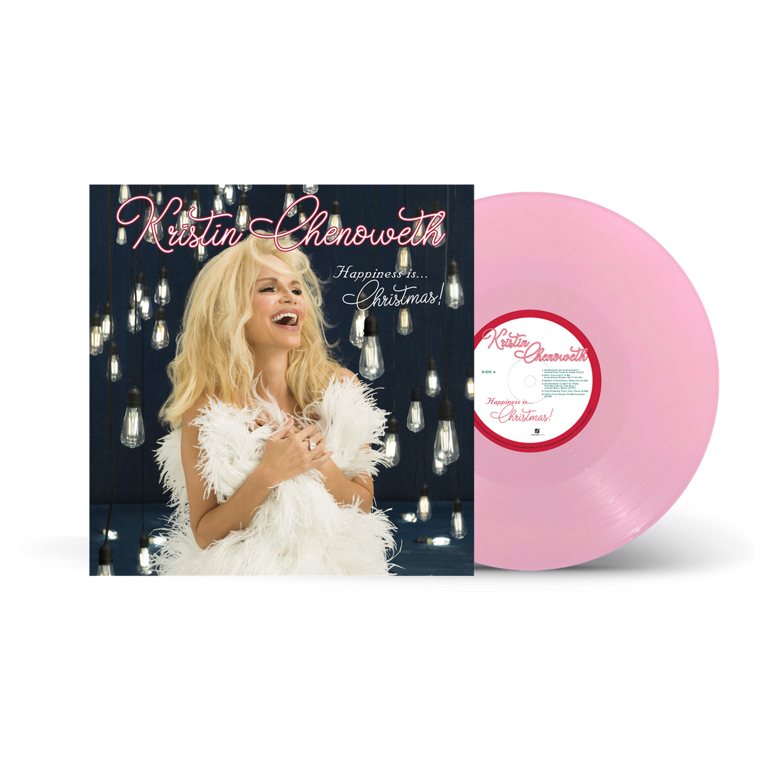 "HAPPINESS is...Christmas!" Baby Pink Vinyl w/ Signed 11"x11" Collectors Album Print